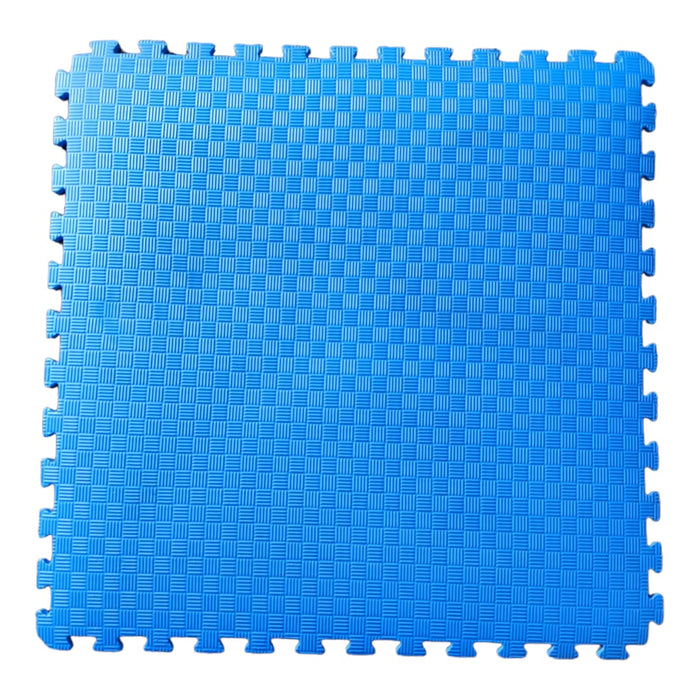 Puzzle Professionale Tatami 100x100x3 cm Blu e Rosso