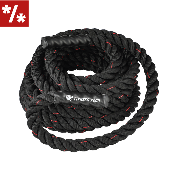 Corda da combattimento Crossfit 12Mx50MM nera e rossa