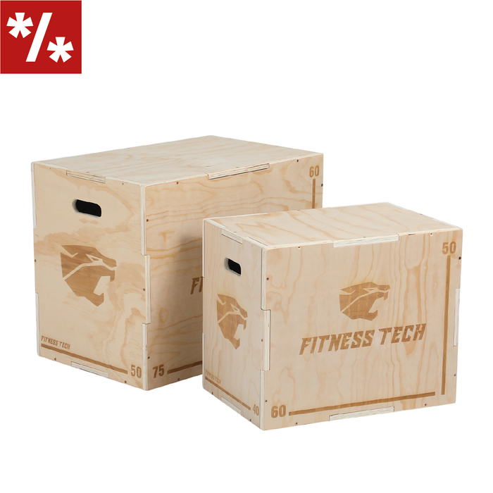 Box jump pliometrico in legno a 3 altezze